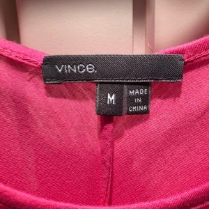 Vince 3/4 sleeve hot pink shirt